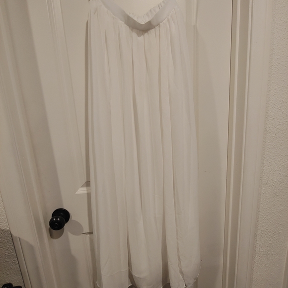 Lulu's Midnight Memories White Lace Two-Piece Wedding Dress - Picture 7 of 9